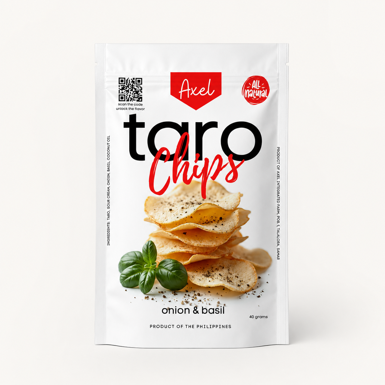 Axel Taro Chips – Onion & Basil