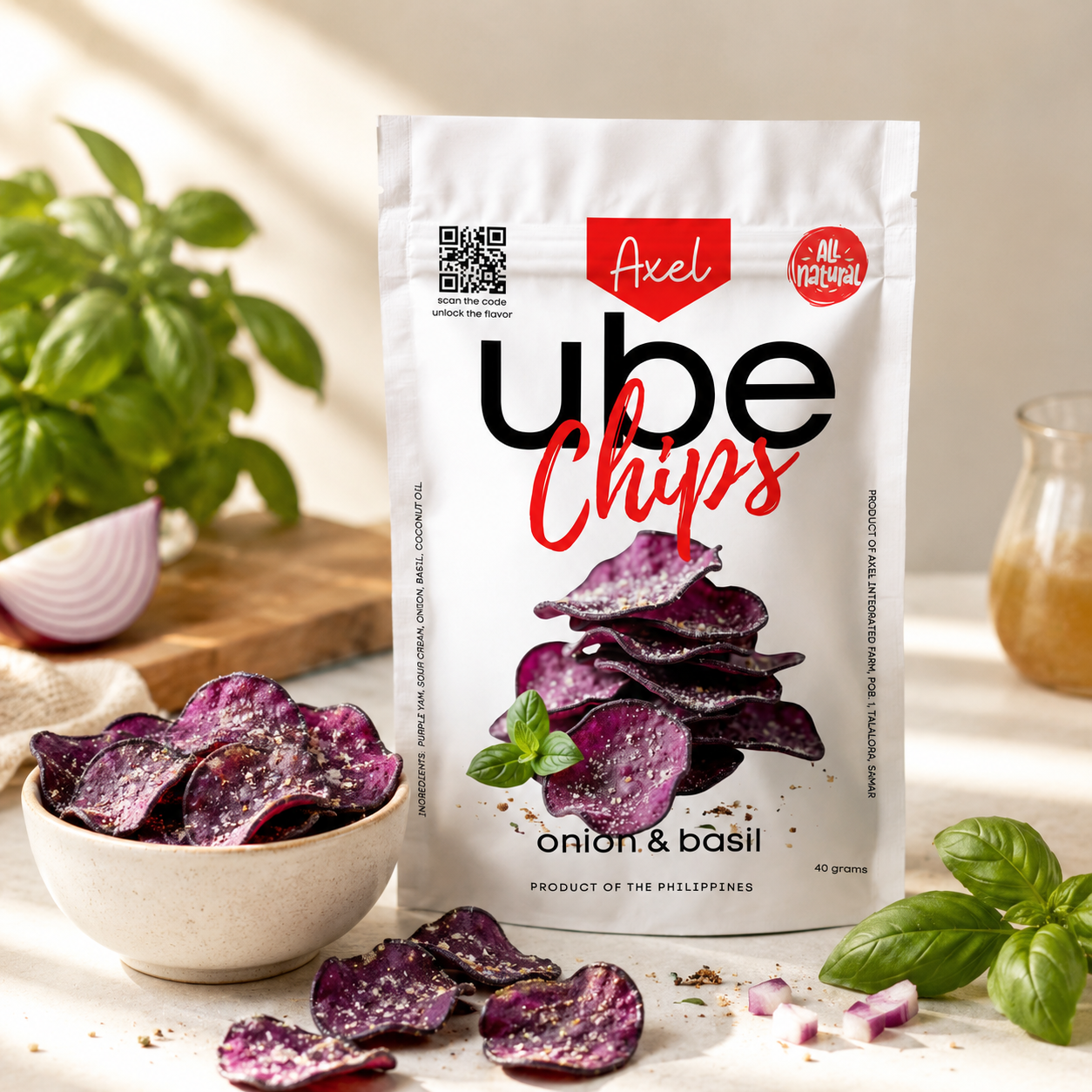 Axel Ube Chips – Onion & Basil